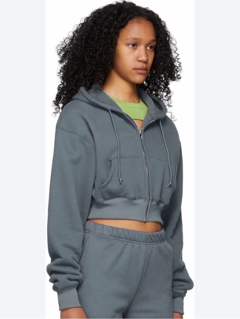 Guizio Cropped Zip Hoodie